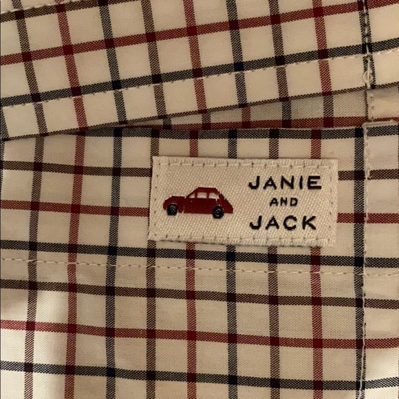 2T Janie and Jack black & red gingham dress shirt - Picture 3 of 3